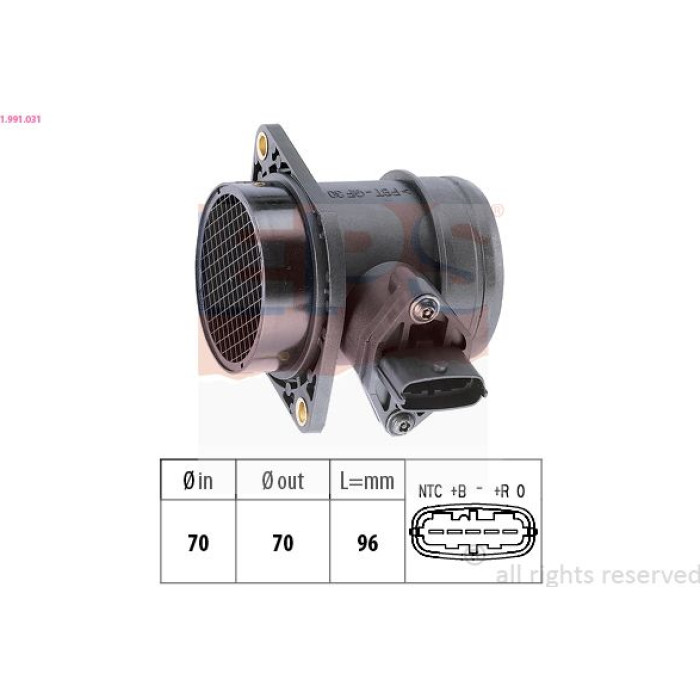 EPS Luftmassenmesser Luftmengenmesser 1.991.031 EPS Luftmassenmesser Luftmengenmesser 1.991.031