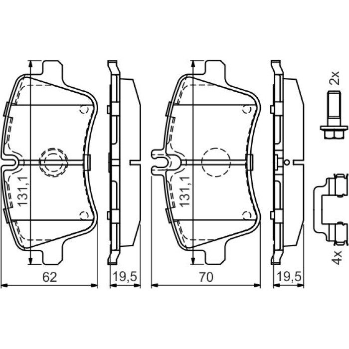 Bosch Bremsbelagsatz 0 986 494 607 Bosch Bremsbelagsatz 0 986 494 607