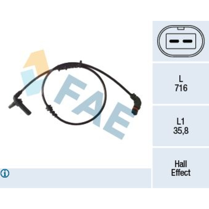 FAE Sensor, Raddrehzahl 78488 FAE Sensor, Raddrehzahl 78488