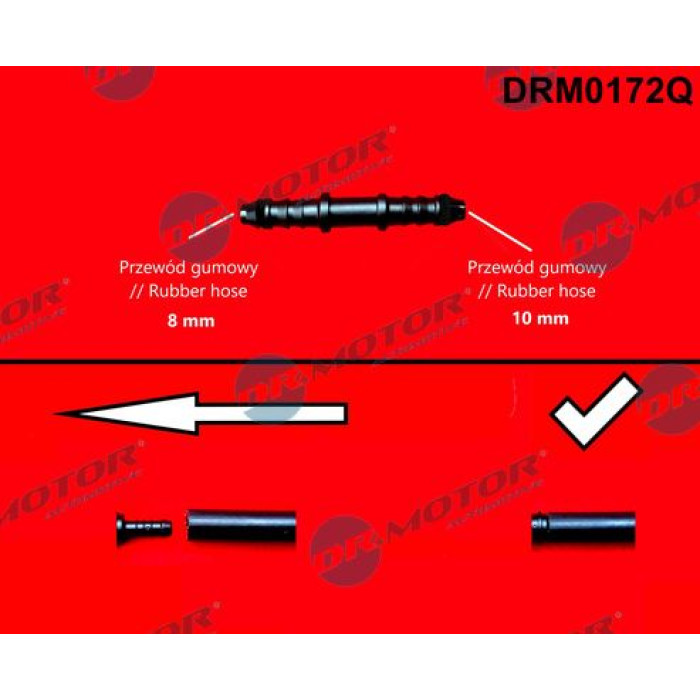 DR.MOTOR Schlauchverbinder, Kraftstoffschlauch DRM0172Q DR.MOTOR Schlauchverbinder, Kraftstoffschlauch DRM0172Q