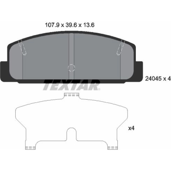Textar Bremsbelagsatz 2404501 Textar Bremsbelagsatz 2404501