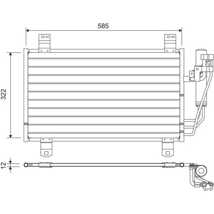 Valeo Klimakondensator 822589 Valeo Klimakondensator 822589