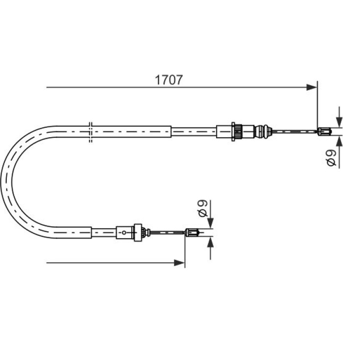 Bosch Handbremsseil 1987477587 Bosch Handbremsseil 1987477587