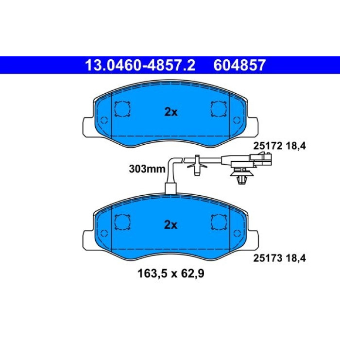 13.0460-4857.2 ATE Bremsbelagsatz Opel Hinterachse Movano 2.3 Cdti 10 13.0460-4857.2 13.0460-4857.2 ATE Bremsbelagsatz Opel Hinterachse Movano 2.3 Cdti 10 13.0460-4857.2