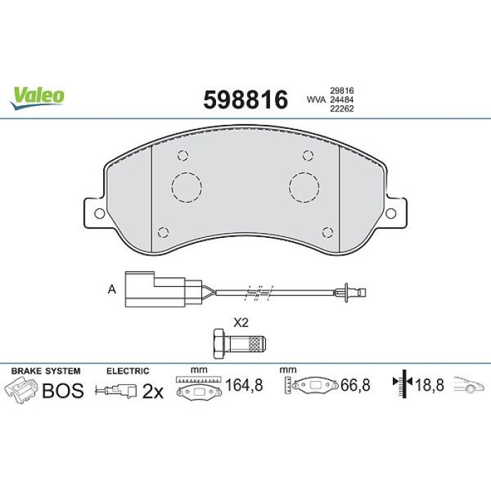 Valeo Bremsbelagsatz 598816