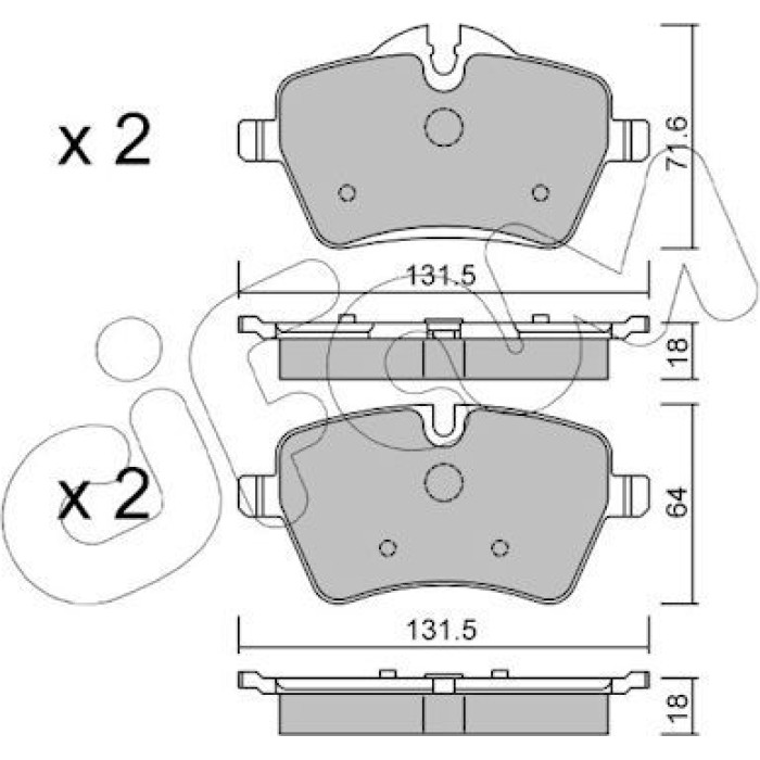 CIFAM Bremsbelagsatz, Scheibenbremse 822-768-0 CIFAM Bremsbelagsatz, Scheibenbremse 822-768-0