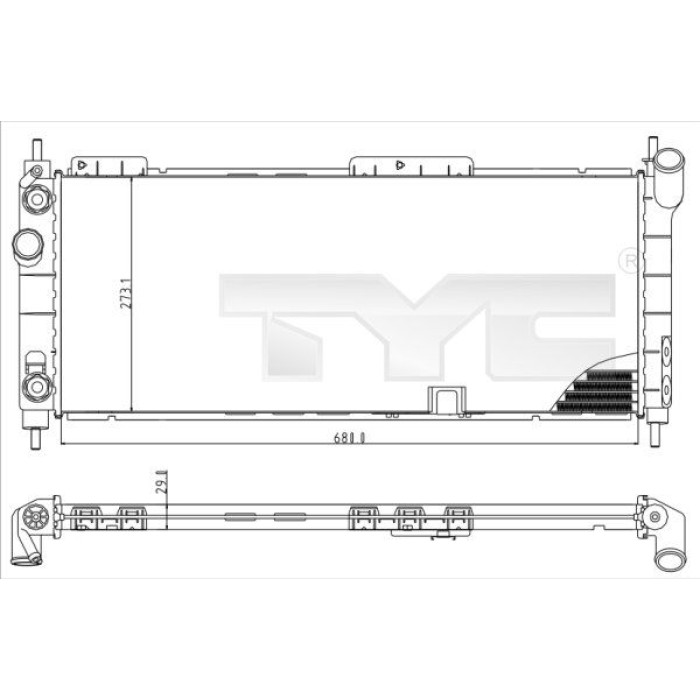 TYC Motorkühler 725-0003