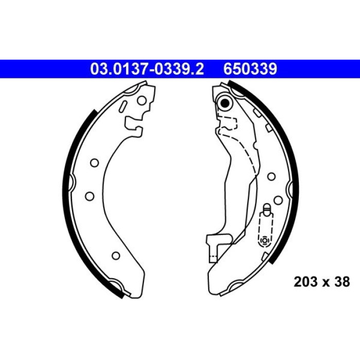 ATE Bremsbacken 03.0137-0339.2 ATE Bremsbacken 03.0137-0339.2