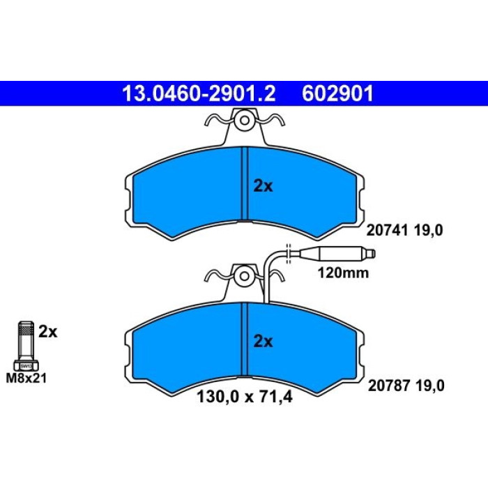 ATE Bremsbelagsatz 13.0460-2901.2 ATE Bremsbelagsatz 13.0460-2901.2