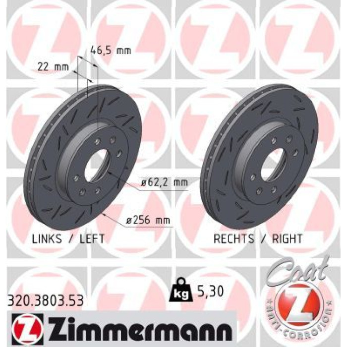 Zimmermann Bremsscheibe 320.3803.53 Zimmermann Bremsscheibe 320.3803.53