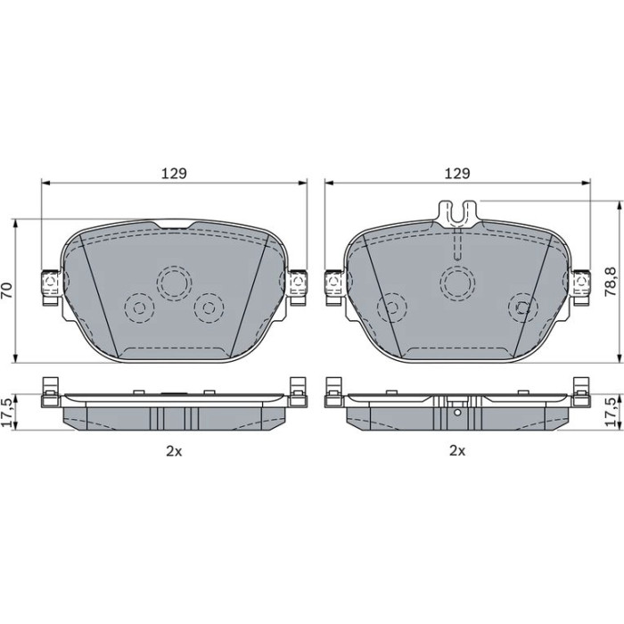 Bosch Bremsbelag 0 986 424 439 Bosch Bremsbelag 0 986 424 439