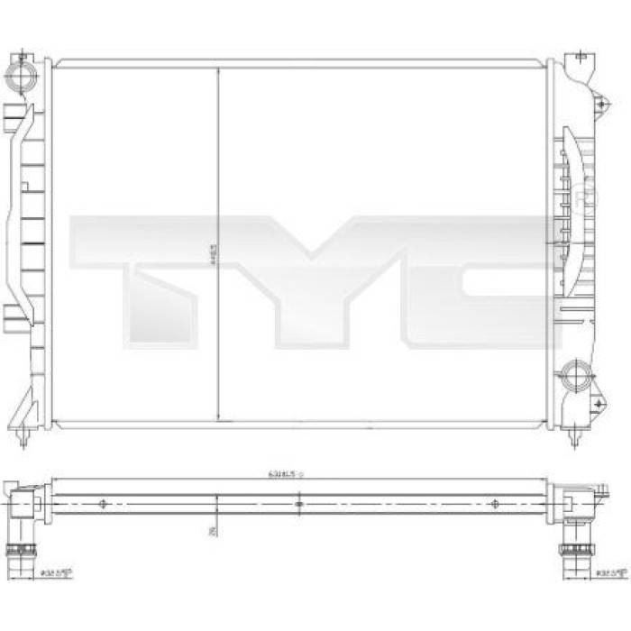 TYC Motorkühler 702-0017 TYC Motorkühler 702-0017