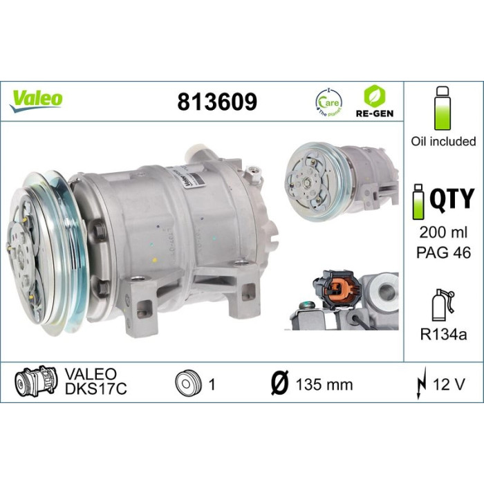 Valeo Kompressor 813609 Valeo Kompressor 813609