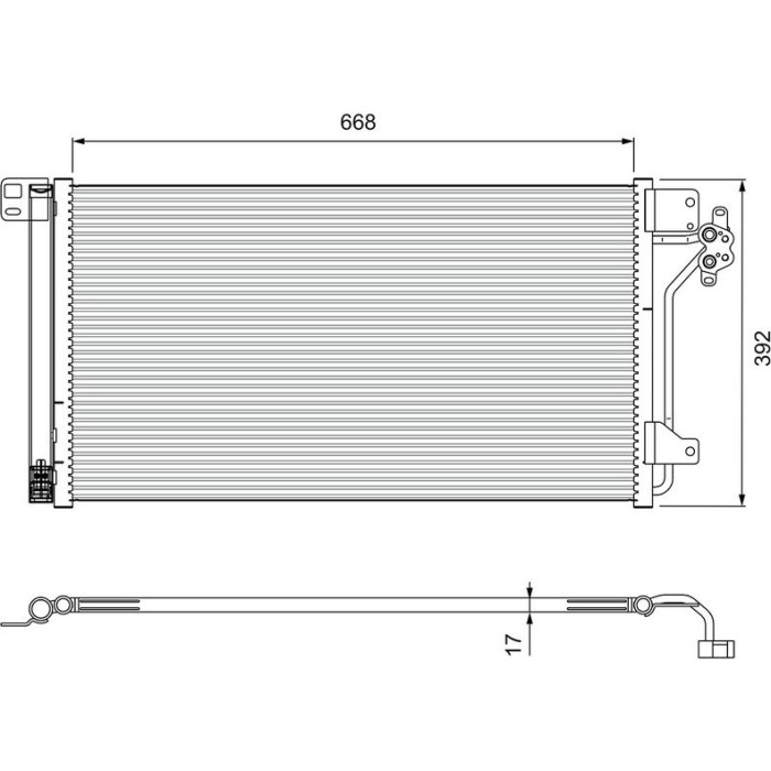 Valeo Klimakondensator 814015 Valeo Klimakondensator 814015