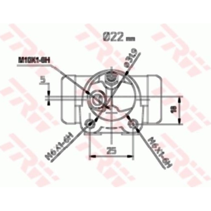 TRW Radbremszylinder BWH113 TRW Radbremszylinder BWH113