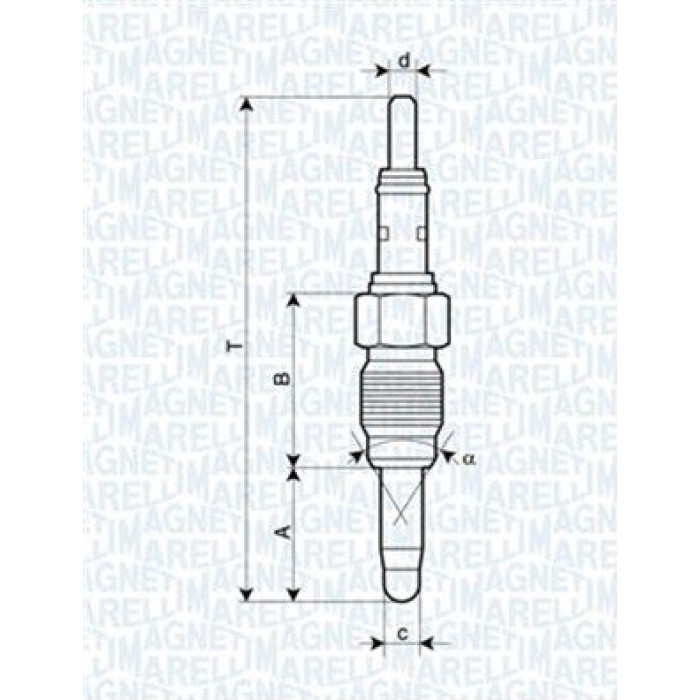 Magneti Marelli Glühkerze 062900083304 Magneti Marelli Glühkerze 062900083304