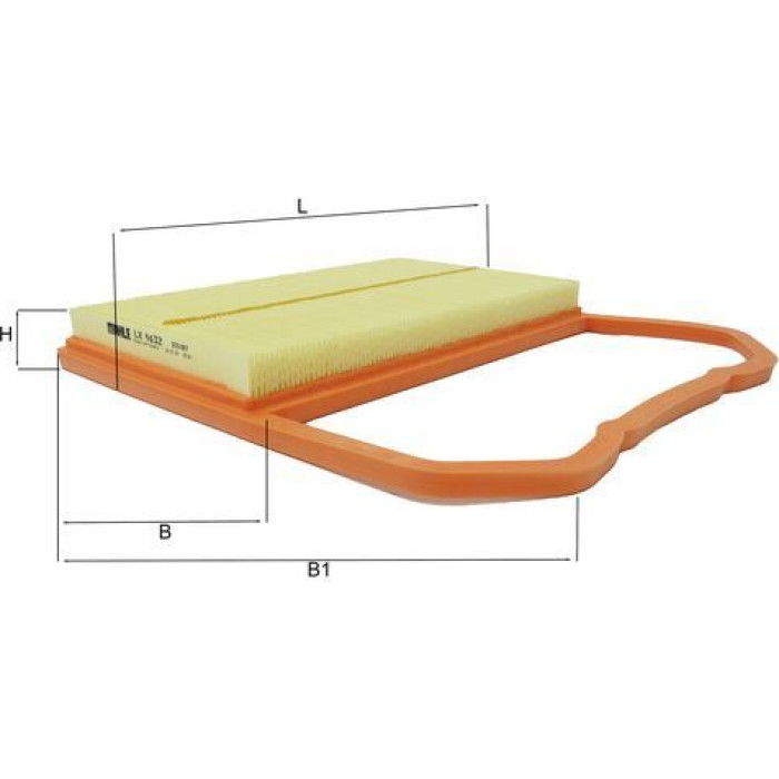 LX 4632 MAHLE Luftfilter LX 4632, Filtereinsatz, 282 x 311 x 33,5 mm – u. a. für VW Polo VI (AW1, BZ1, AE1, BZ3), VW Up (121, 122, BL1, BL2, BL3, 123), Seat Ibiza V (KJ1, KJG) – OE Nummer 04C129620E - l LX 4632 MAHLE Luftfilter LX 4632, Filtereinsatz, 282 x 311 x 33,5 mm – u. a. für VW Polo VI (AW1, BZ1, AE1, BZ3), VW Up (121, 122, BL1, BL2, BL3, 123), Seat Ibiza V (KJ1, KJG) – OE Nummer 04C129620E - l