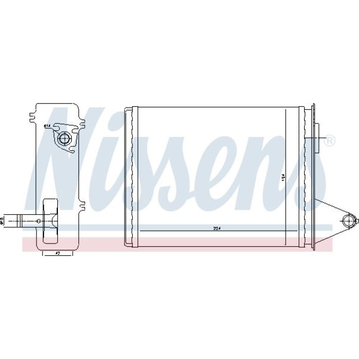 Nissens Heizungskühler PKW 71448 Nissens Heizungskühler PKW 71448