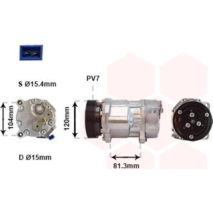 Van Wezel Klimakompressor 1800K267 Van Wezel Klimakompressor 1800K267