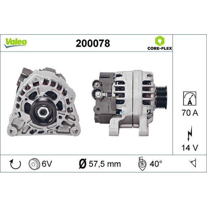 Valeo Lichtmaschine 200078 Valeo Lichtmaschine 200078