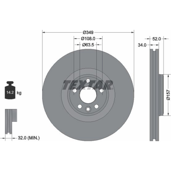 Textar Bremsscheibe 92301805