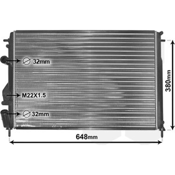 Van Wezel Motorkühler 43002241 Van Wezel Motorkühler 43002241