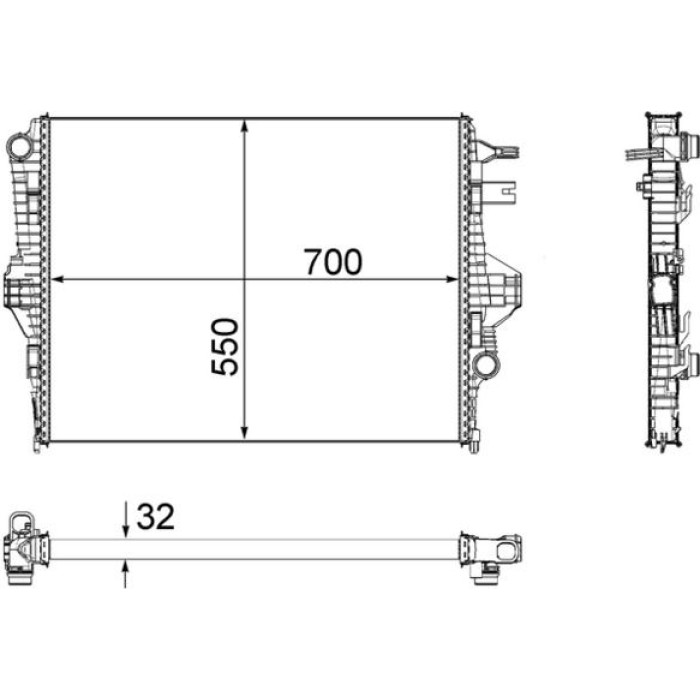 MAHLE Kühler, Motorkühlung CR 1183 000P MAHLE Kühler, Motorkühlung CR 1183 000P