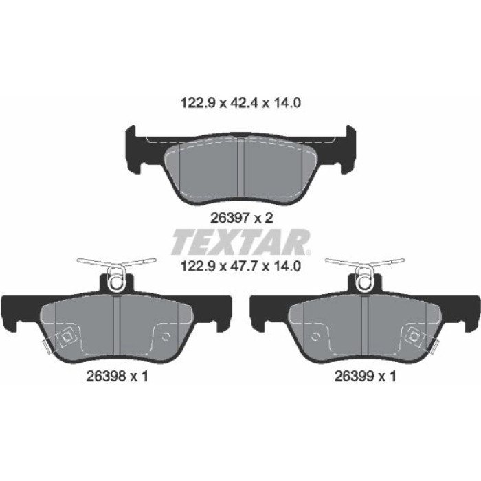 Textar Bremsbelagsatz 2639701 Textar Bremsbelagsatz 2639701