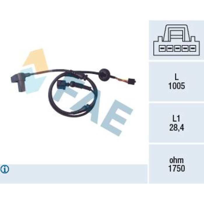 FAE Sensor, Raddrehzahl 78097 FAE Sensor, Raddrehzahl 78097