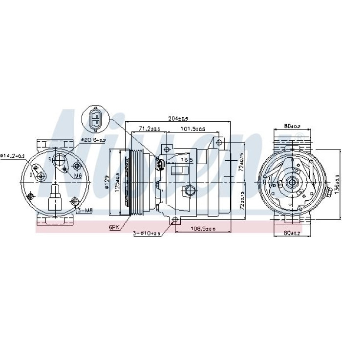 Nissens Klimakompressor PKW 89121 Nissens Klimakompressor PKW 89121