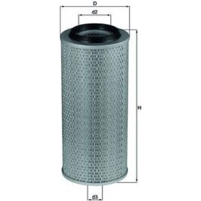 LX 275 MAHLE Luftfilter LX 275, Filtereinsatz, Höhe 337 mm – u. a. für Opel Senator A (29_), Nissan Trade Pritsche/Fahrgestell, Kasten – OE Nummer 0834284 - l