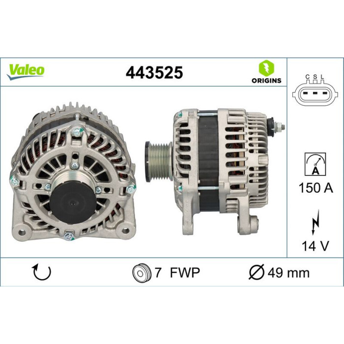 Valeo Lichtmaschine 443525 Valeo Lichtmaschine 443525