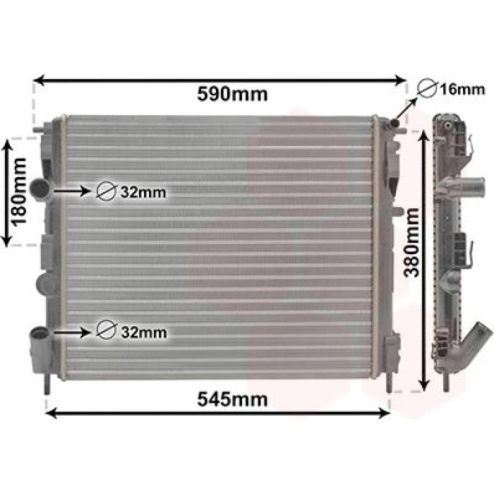 Van Wezel Motorkühler 43002272 Van Wezel Motorkühler 43002272