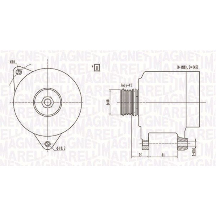 Magneti Marelli Lichtmaschine 063731139010 Magneti Marelli Lichtmaschine 063731139010