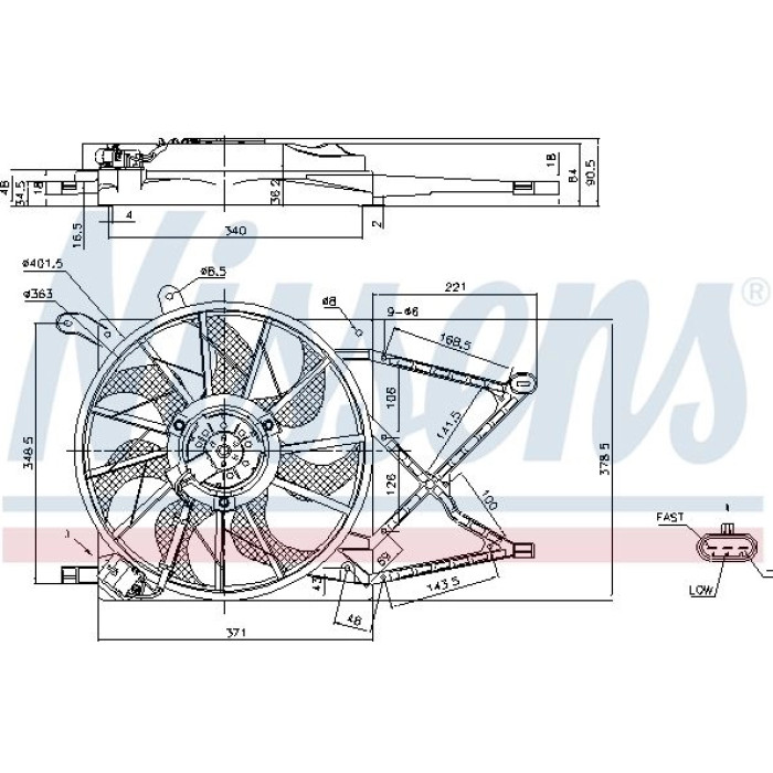 Nissens Kühlerlüfter PKW 85154 Nissens Kühlerlüfter PKW 85154