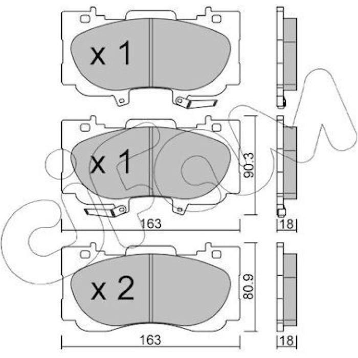 CIFAM Bremsbelagsatz, Scheibenbremse 822-1183-0