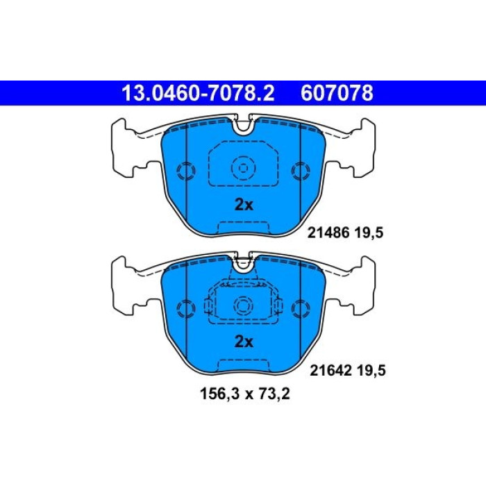 ATE Bremsbelagsatz BMW Vorderachse E39 11/95 13.0460-7078.2