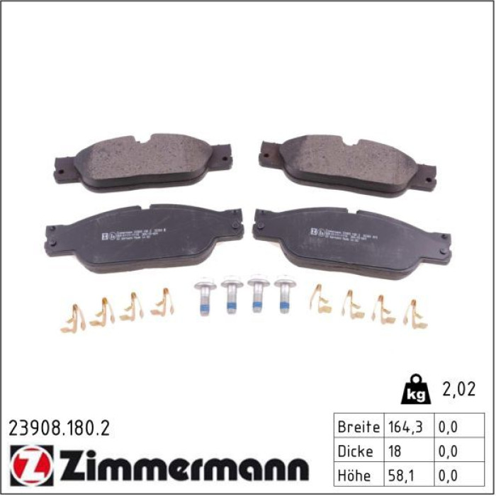 ZIMMERMANN Bremsbeläge 23908.180.2 ZIMMERMANN Bremsbeläge 23908.180.2