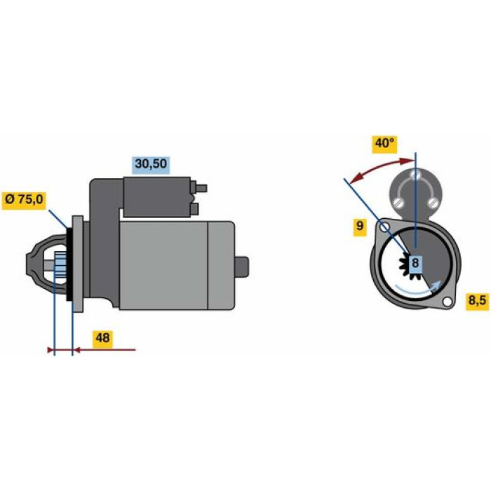 Bosch Starter 0 986 023 520 Bosch Starter 0 986 023 520