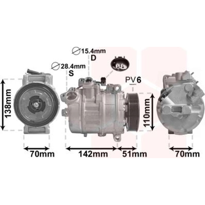 Van Wezel Klimakompressor 0600K417