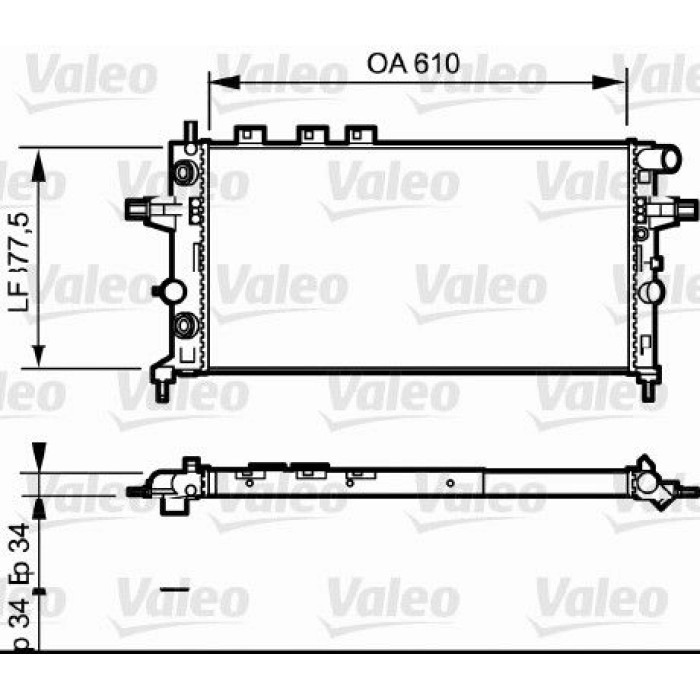 Valeo Motorkühler 732548 Valeo Motorkühler 732548