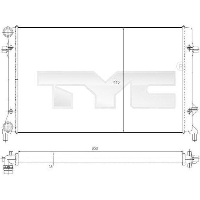 TYC Motorkühler 702-0025 TYC Motorkühler 702-0025