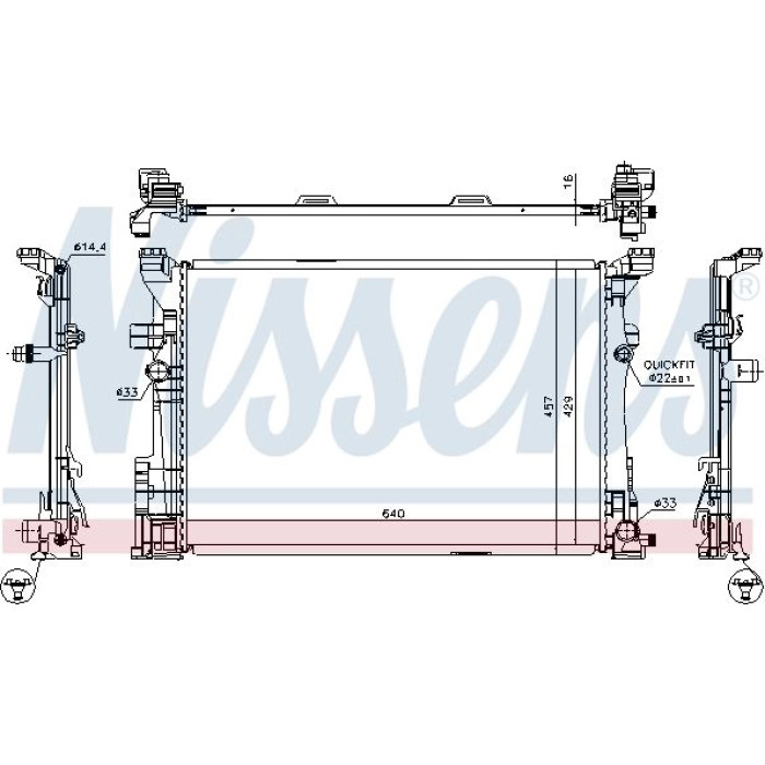 Nissens Wasserkühler PKW 67186 Nissens Wasserkühler PKW 67186