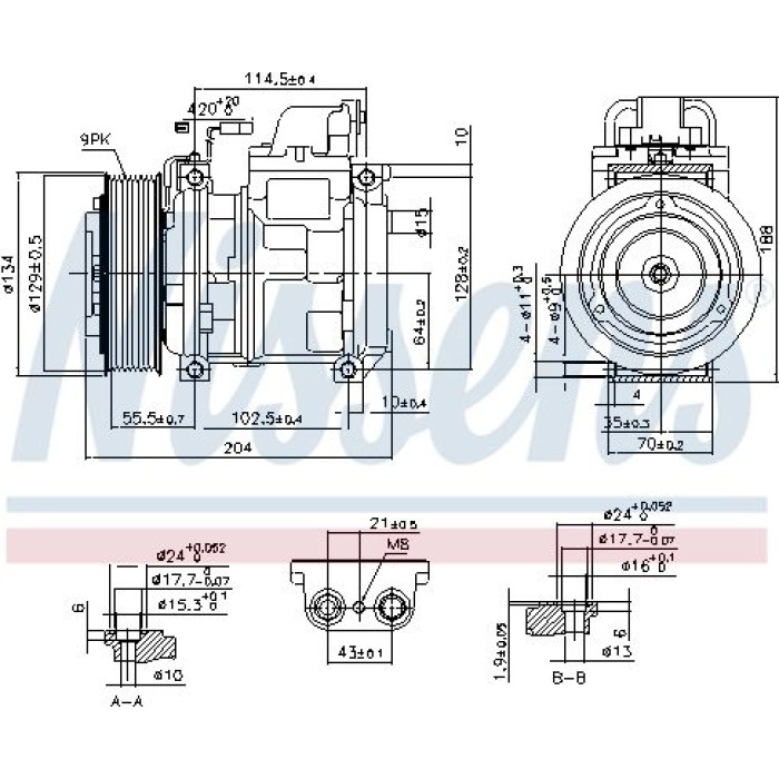 Nissens Klimakompressor LKW 890023 Nissens Klimakompressor LKW 890023