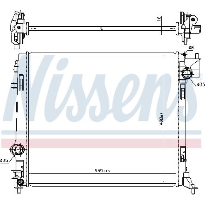 Nissens Wasserkühler PKW 637665 Nissens Wasserkühler PKW 637665