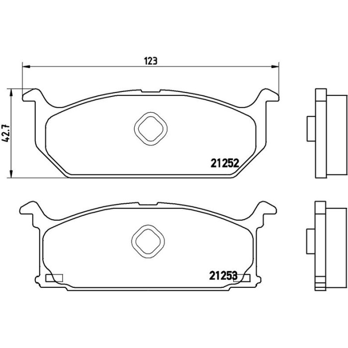 BREMBO Bremsbelagsatz, Scheibenbremse P 79 003 BREMBO Bremsbelagsatz, Scheibenbremse P 79 003