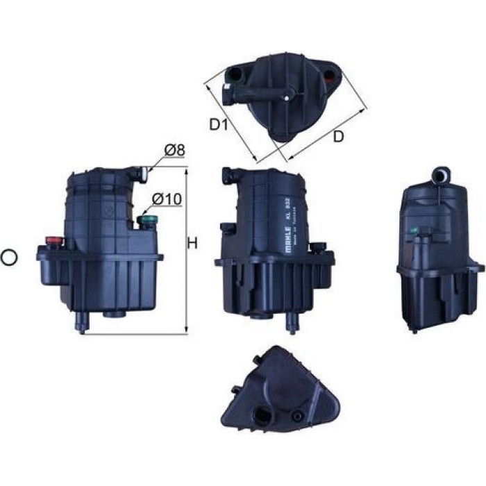 MAHLE Kraftstofffilter KL 832D MAHLE Kraftstofffilter KL 832D