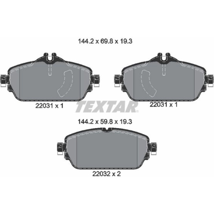 Textar Bremsbelagsatz 2203101 Textar Bremsbelagsatz 2203101