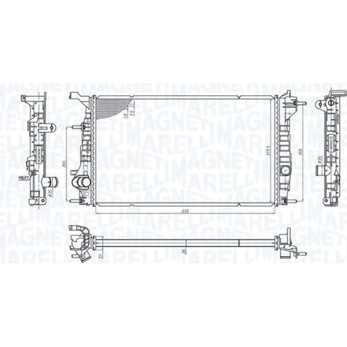 Magneti Marelli Motorkühler 350213200600 Magneti Marelli Motorkühler 350213200600