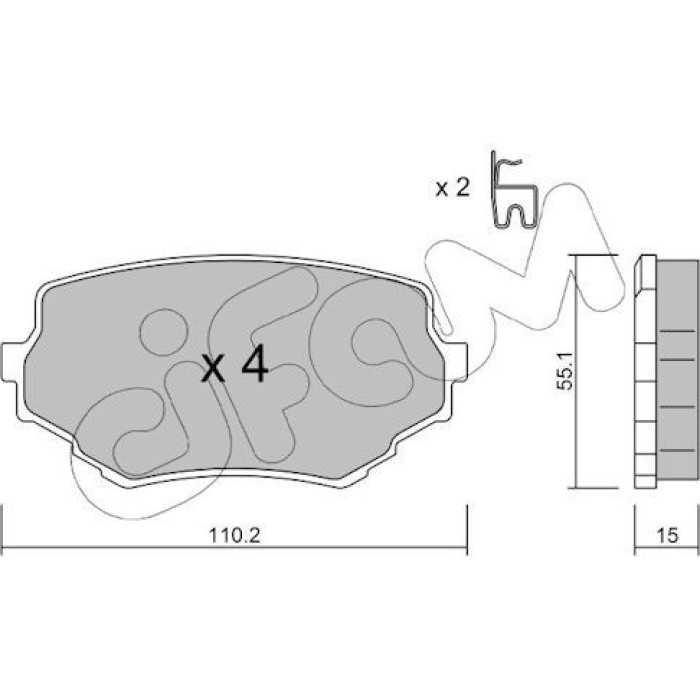 CIFAM Bremsbelagsatz, Scheibenbremse 822-249-0